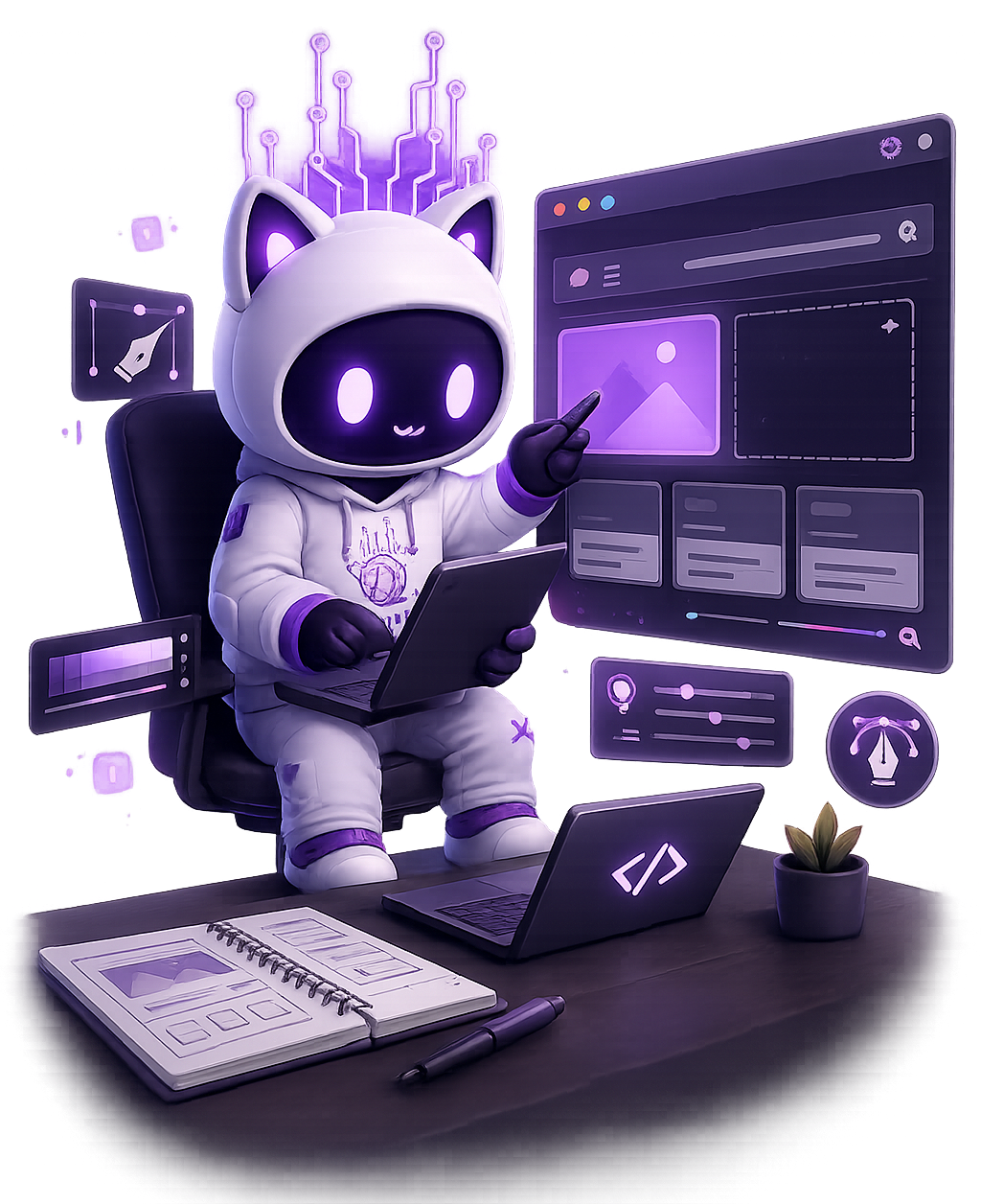 UI/UX Design Mascot